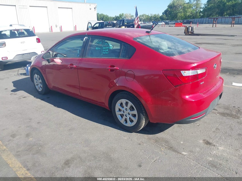 2014 Kia Rio VIN KNADM4A34E6352781 IAAI salvage auction — NORMAL WEAR, Salvage Title, sold $275 on 2026-07-09 (photo 3)