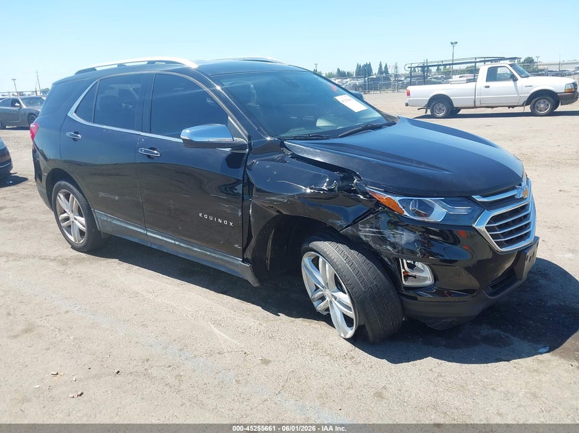 2018 Chevrolet Equinox VIN 2GNAXNEX8J6168942 IAAI salvage auction — RIGHT FRONT, Salvage Title, sold $2,300 on 2026-08-20 (photo 1)