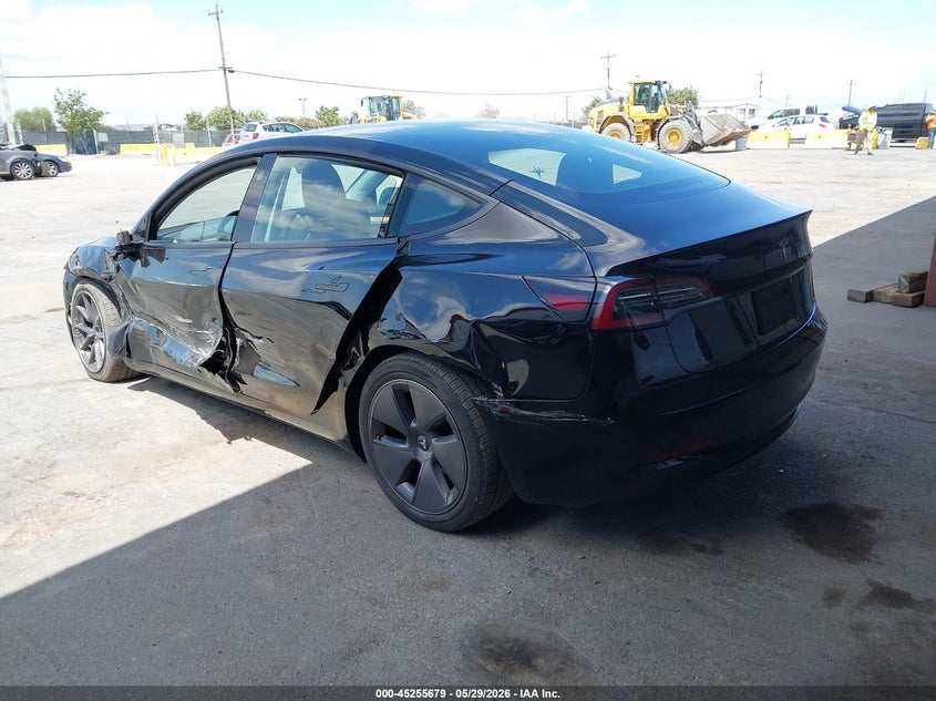 2023 Tesla Model 3 VIN 5YJ3E1EA3PF432163 IAAI salvage auction — LEFT SIDE, Salvage (California), sold $6,075 on 2026-07-30 (photo 3)