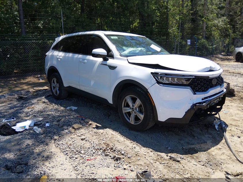 2021 Kia Sorento VIN 5XYRG4LC5MG024598 IAAI salvage auction — RIGHT FRONT, Salvage (South Carolina), sold $25 on 2026-07-21 (photo 1)