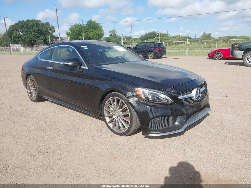 2017 Mercedes-benz C-klasse VIN WDDWJ4JB0HF439292 IAAI salvage auction — RIGHT FRONT, Salvage Title, sold $5,100 on 2026-08-18 (photo 1)