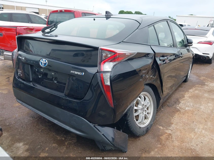 2016 Toyota Prius VIN JTDKARFU1G3504876 IAAI salvage auction — RIGHT REAR, Clear (Oklahoma), sold $3,650 on 2026-07-29 (photo 4)