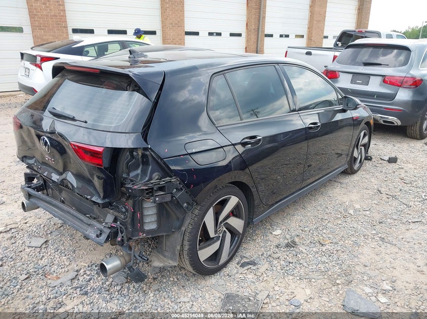 2023 Volkswagen Golf gti VIN WVW2A7CD3PW154691 IAAI salvage auction — REAR END, Salvage Title, sold $6,100 on 2026-07-09 (photo 4)