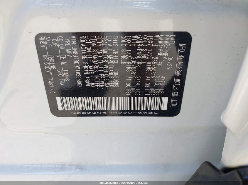 2026 Nissan Rogue VIN JN8BT3DD7TW295862 IAAI salvage auction — FRONT END, Salvage (Texas), sold $5,700 on 2026-07-21 (photo 9)