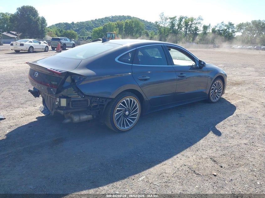 2021 Hyundai Sonata VIN KMHL54JJ2MA032151 IAAI salvage auction — REAR END, Salvage Title, sold $7,200 on 2026-07-13 (photo 4)