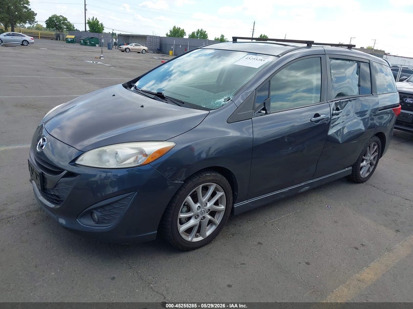 2012 Mazda 5 VIN JM1CW2DL8C0132570 IAAI salvage auction — SIDE, Salvage Title, sold $1,050 on 2026-07-12 (photo 2)
