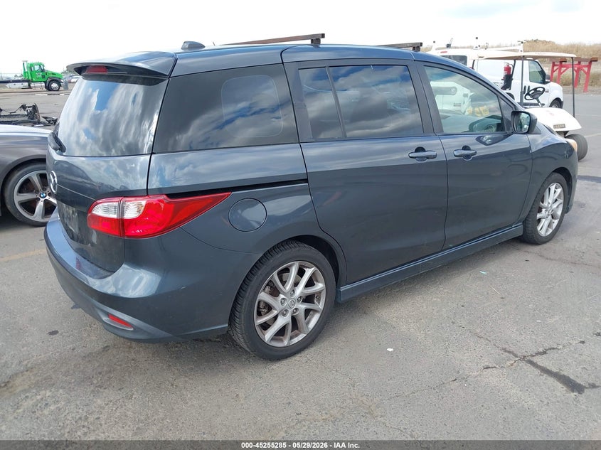 2012 Mazda 5 VIN JM1CW2DL8C0132570 IAAI salvage auction — SIDE, Salvage Title, sold $1,050 on 2026-07-12 (photo 4)