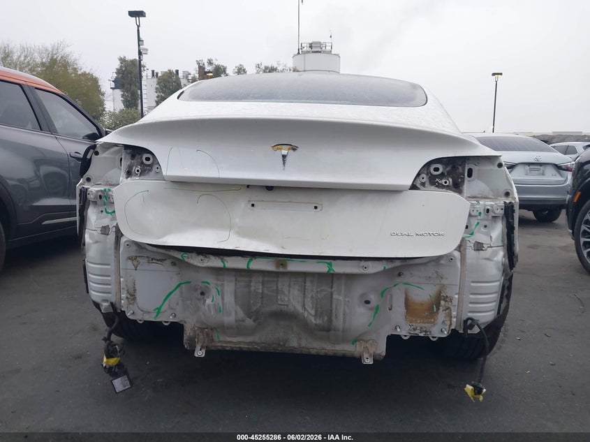 2022 Tesla Model 3 VIN 5YJ3E1EBXNF145361 IAAI salvage auction — REAR END, Salvage Title, sold $5,700 on 2026-07-12 (photo 6)