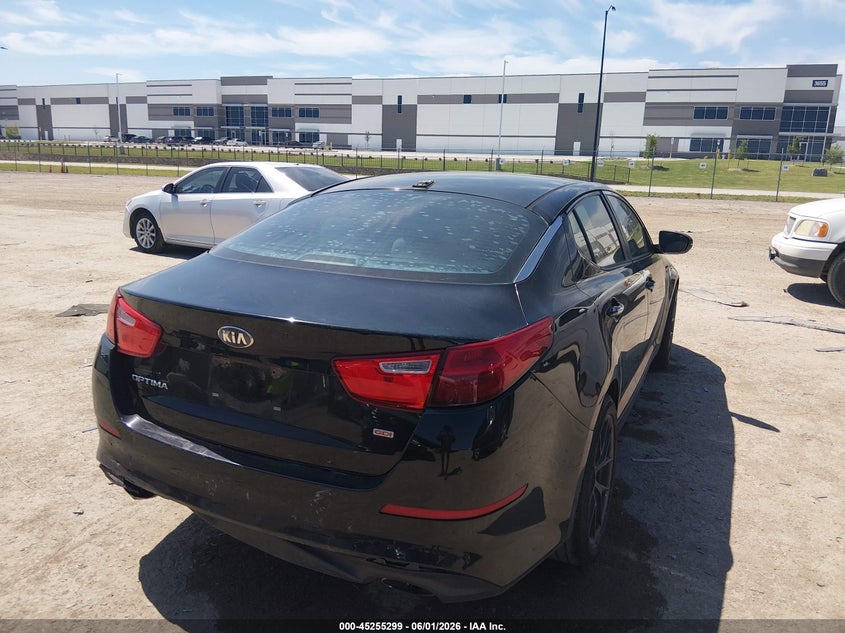 2015 Kia Optima VIN 5XXGM4A79FG419686 IAAI salvage auction — REAR END, Original (Texas), sold $925 on 2026-07-28 (photo 4)