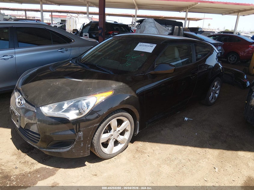 2013 Hyundai Veloster VIN KMHTC6ADXDU103977 IAAI salvage auction — REAR END, Salvage Title, sold $850 on 2026-07-16 (photo 2)