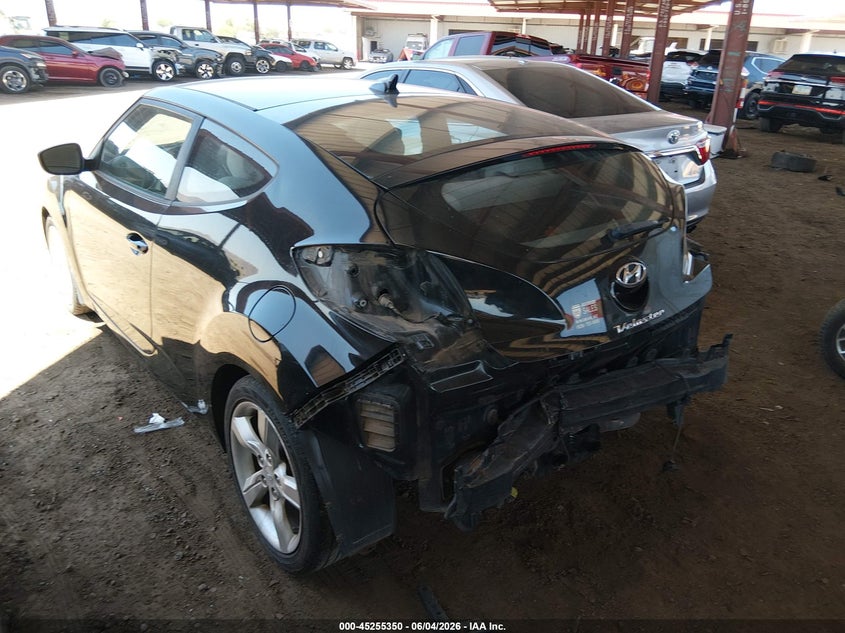 2013 Hyundai Veloster VIN KMHTC6ADXDU103977 IAAI salvage auction — REAR END, Salvage Title, sold $850 on 2026-07-16 (photo 3)