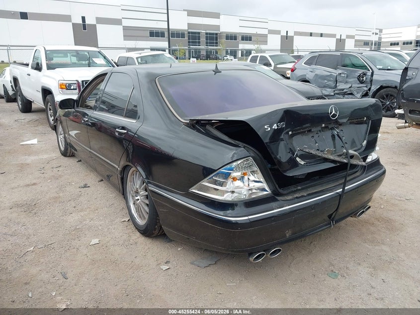 2001 Mercedes-benz S class VIN WDBNG70J91A193178 IAAI salvage auction — REAR END, Original (Texas), sold $550 on 2026-07-21 (photo 3)