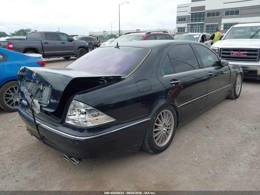 2001 Mercedes-benz S class VIN WDBNG70J91A193178 IAAI salvage auction — REAR END, Original (Texas), sold $550 on 2026-07-21 (photo 4)