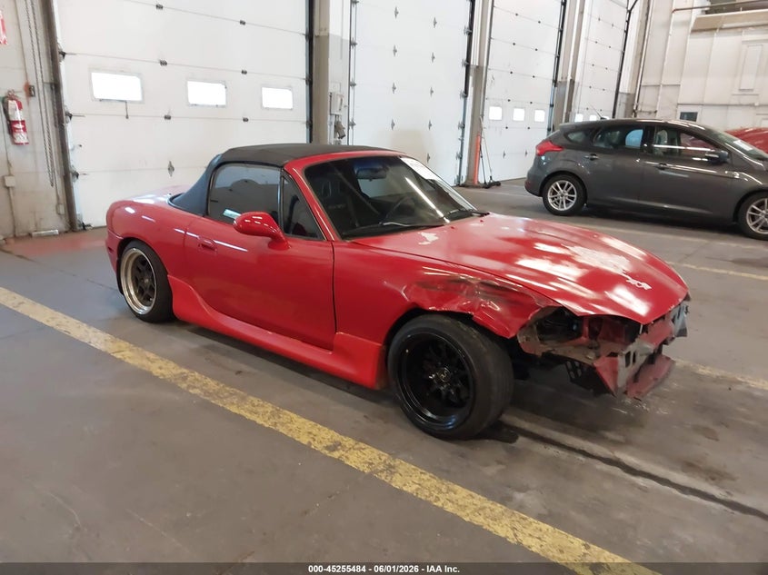 1999 Mazda Mx-5 miata VIN JM1NB3530X0115129 IAAI salvage auction — FRONT END, Salvage (Oregon), sold $1,000 on 2026-07-16 (photo 1)