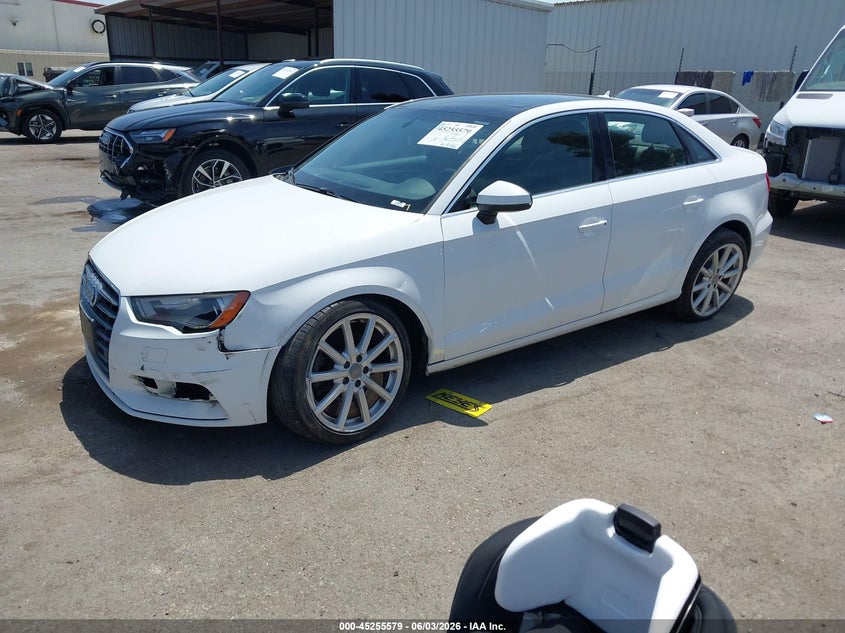 2016 Audi A3 VIN WAUE8GFFXG1046746 IAAI salvage auction — RIGHT FRONT, Salvage Title, sold $1,150 on 2026-07-13 (photo 2)