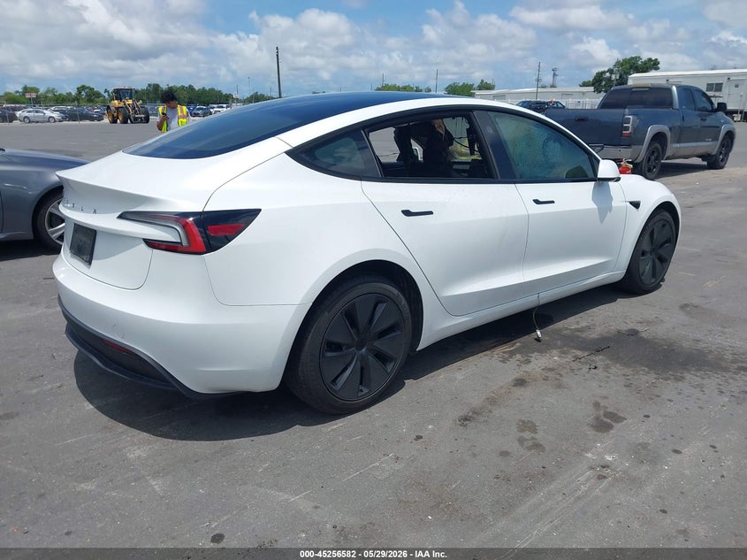 2026 Tesla Model 3 VIN 5YJ3E1EA6TF117965 IAAI salvage auction — Burn Interior, Salvage Title, sold $9,700 on 2026-08-02 (photo 4)