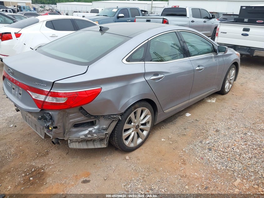 2016 Hyundai Azera VIN KMHFH4JG9GA569726 IAAI salvage auction — REAR END, Clear (Oklahoma), sold $3,150 on 2026-07-16 (photo 4)