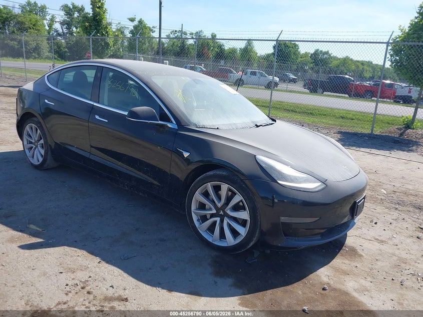 2020 Tesla Model 3 VIN 5YJ3E1EB8LF666169 IAAI salvage auction — LEFT SIDE, Salvage Title, sold $6,950 on 2026-07-16 (photo 1)