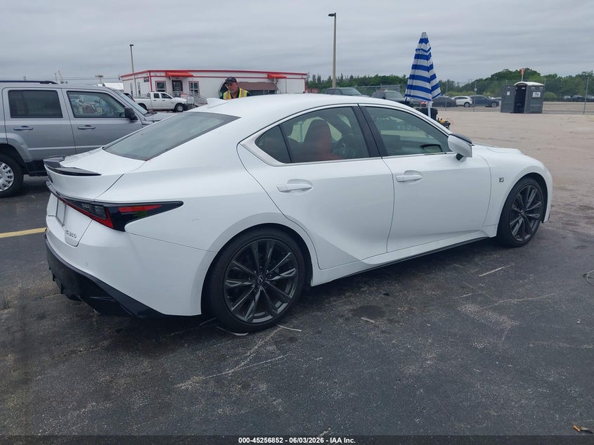 2021 Lexus Is VIN JTHGZ1B25M5044608 IAAI salvage auction — WATER/FLOOD, Salvage Title, sold $23,800 on 2026-07-16 (photo 4)