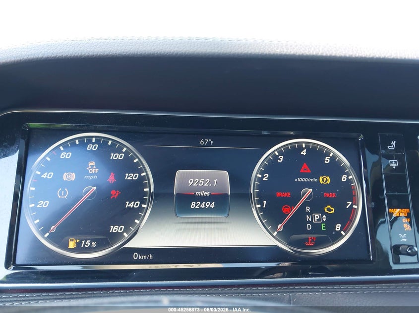 2015 Mercedes-benz S-klasse VIN WDDUG8CB7FA186203 IAAI salvage auction — FRONT END, Salvage Title, sold $6,550 on 2026-07-27 (photo 7)