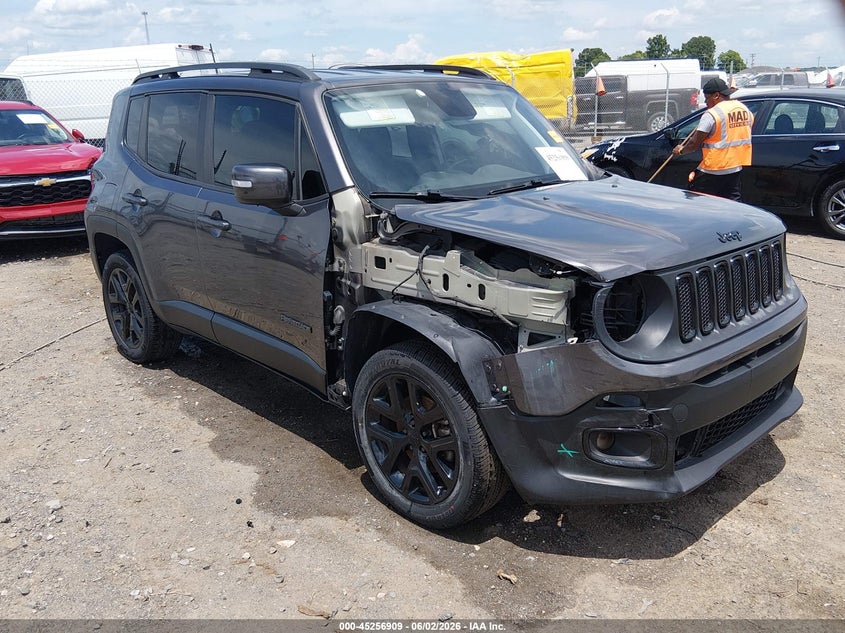 2018 Jeep Renegade VIN ZACCJBBB1JPH37580 IAAI salvage auction — FRONT END, Clear (Arkansas), sold $3,625 on 2026-08-05 (photo 1)