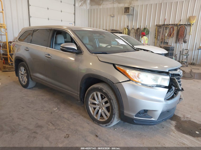 2014 Toyota Highlander VIN 5TDBKRFH4ES051803 IAAI salvage auction — FRONT END, Salvage Title, sold $4,850 on 2026-07-19 (photo 1)