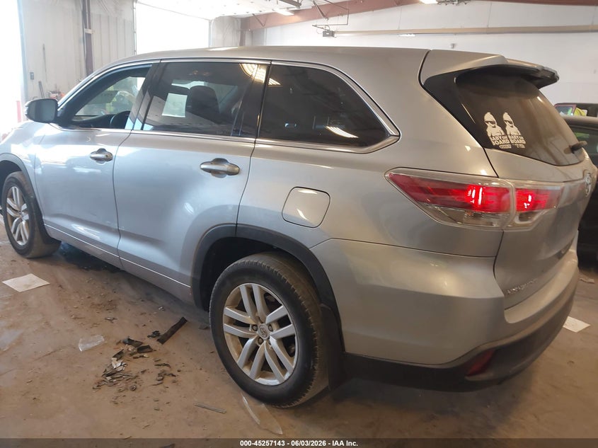 2014 Toyota Highlander VIN 5TDBKRFH4ES051803 IAAI salvage auction — FRONT END, Salvage Title, sold $4,850 on 2026-07-19 (photo 3)
