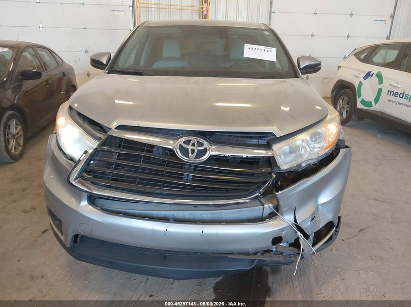 2014 Toyota Highlander VIN 5TDBKRFH4ES051803 IAAI salvage auction — FRONT END, Salvage Title, sold $4,850 on 2026-07-19 (photo 6)