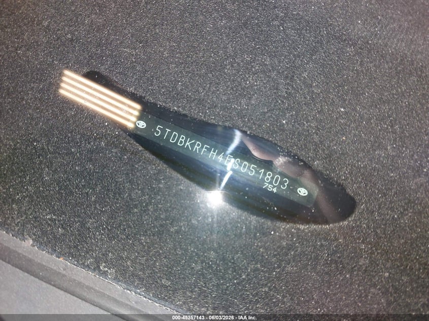 2014 Toyota Highlander VIN 5TDBKRFH4ES051803 IAAI salvage auction — FRONT END, Salvage Title, sold $4,850 on 2026-07-19 (photo 9)