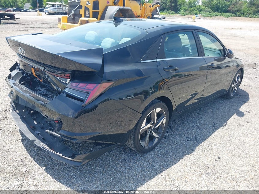 2022 Hyundai Elantra VIN KMHLN4AJ7NU018200 IAAI salvage auction — REAR END, Salvage Title, sold $5,700 on 2026-07-22 (photo 4)
