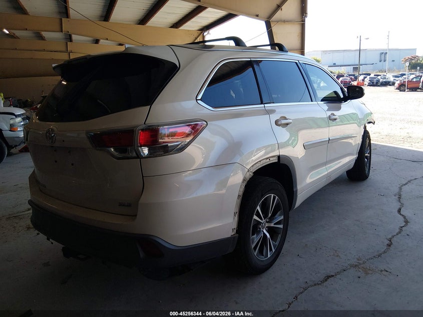 2016 Toyota Highlander VIN 5TDKKRFH3GS503680 IAAI salvage auction — FRONT END, Salvage Title, sold $8,200 on 2026-07-06 (photo 4)
