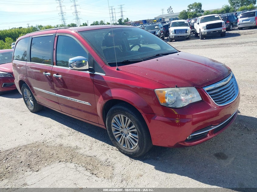 2014 Chrysler Town & country VIN 2C4RC1CG9ER413187 IAAI salvage auction — LEFT SIDE, Salvage (Illinois), sold $800 on 2026-07-27 (photo 1)