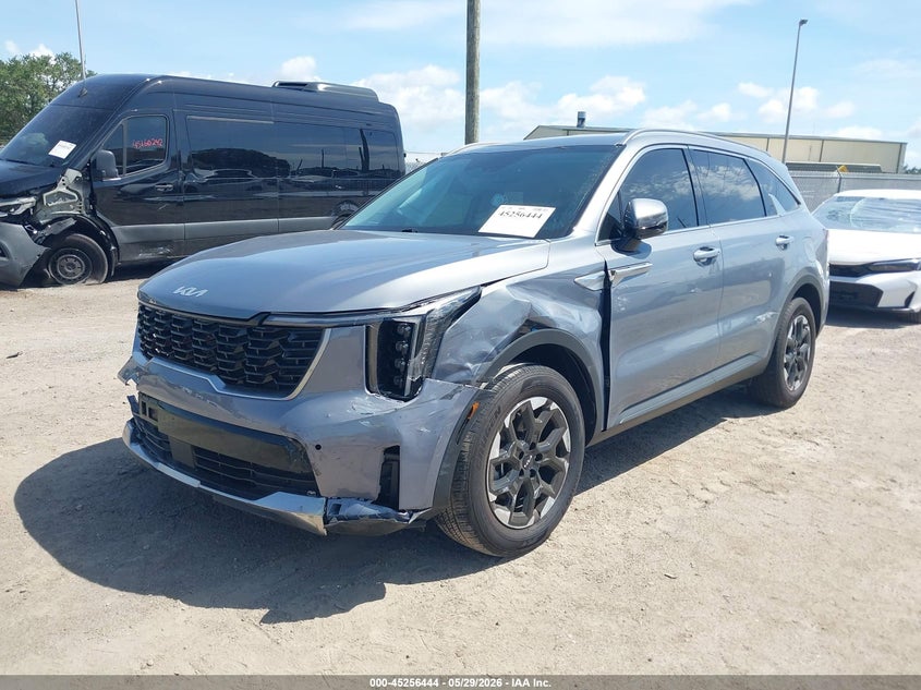 2025 Kia Sorento VIN 5XYRL4JCXSG343121 IAAI salvage auction — FRONT END, Salvage Title, sold $10,500 on 2026-07-07 (photo 2)
