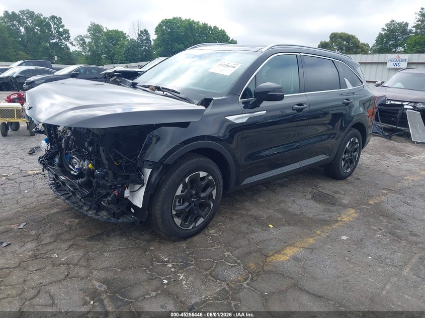 2025 Kia Sorento VIN 5XYRL4JC4SG377233 IAAI salvage auction — FRONT END, Salvage Title, sold $10,500 on 2026-08-26 (photo 2)