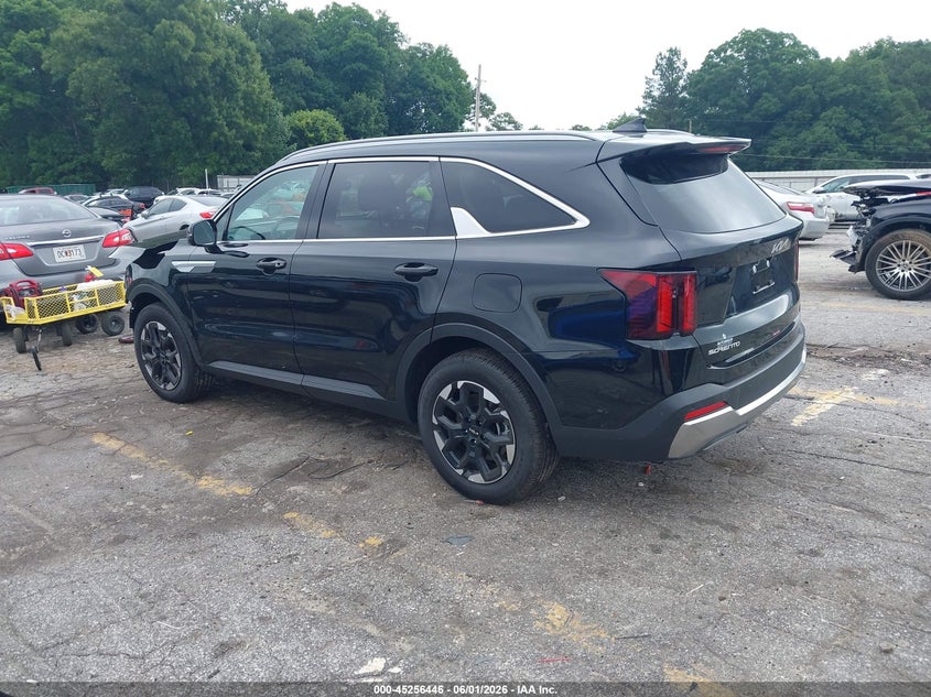 2025 Kia Sorento VIN 5XYRL4JC4SG377233 IAAI salvage auction — FRONT END, Salvage Title, sold $10,500 on 2026-08-26 (photo 3)