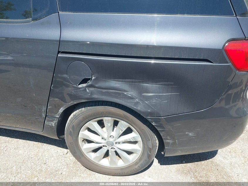 2015 Kia SEDONA VIN KNDMC5C19F6027598 IAAI salvage auction — LEFT SIDE, Salvage Title, sold $1,900 on 2026-07-21 (photo 6)