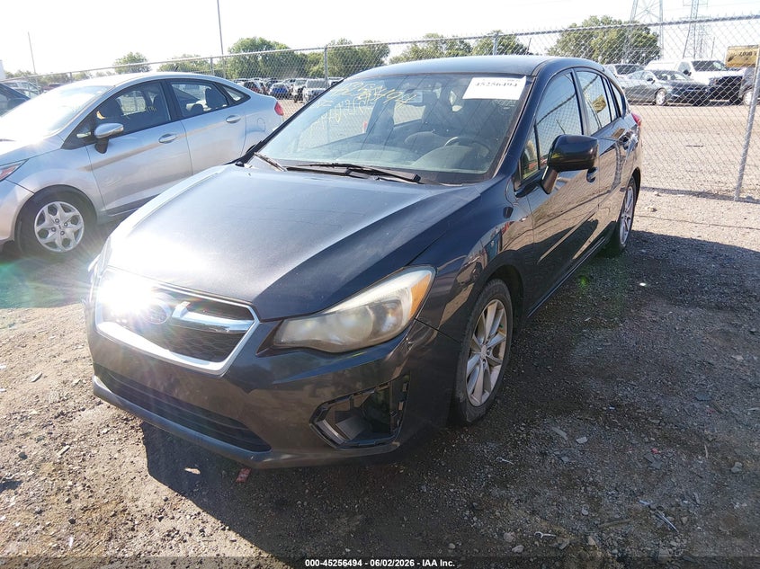 2014 Subaru Impreza VIN JF1GPAC64E8309436 IAAI salvage auction — RIGHT FRONT, Clear (Indiana), sold $725 on 2026-07-22 (photo 2)
