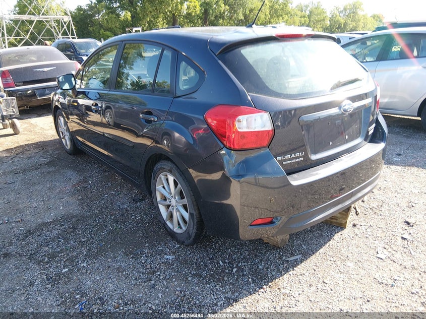 2014 Subaru Impreza VIN JF1GPAC64E8309436 IAAI salvage auction — RIGHT FRONT, Clear (Indiana), sold $725 on 2026-07-22 (photo 3)