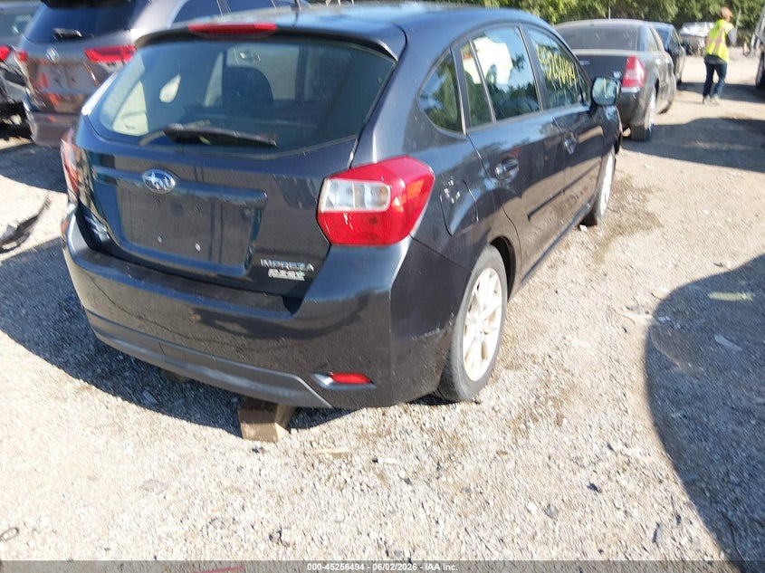 2014 Subaru Impreza VIN JF1GPAC64E8309436 IAAI salvage auction — RIGHT FRONT, Clear (Indiana), sold $725 on 2026-07-22 (photo 4)