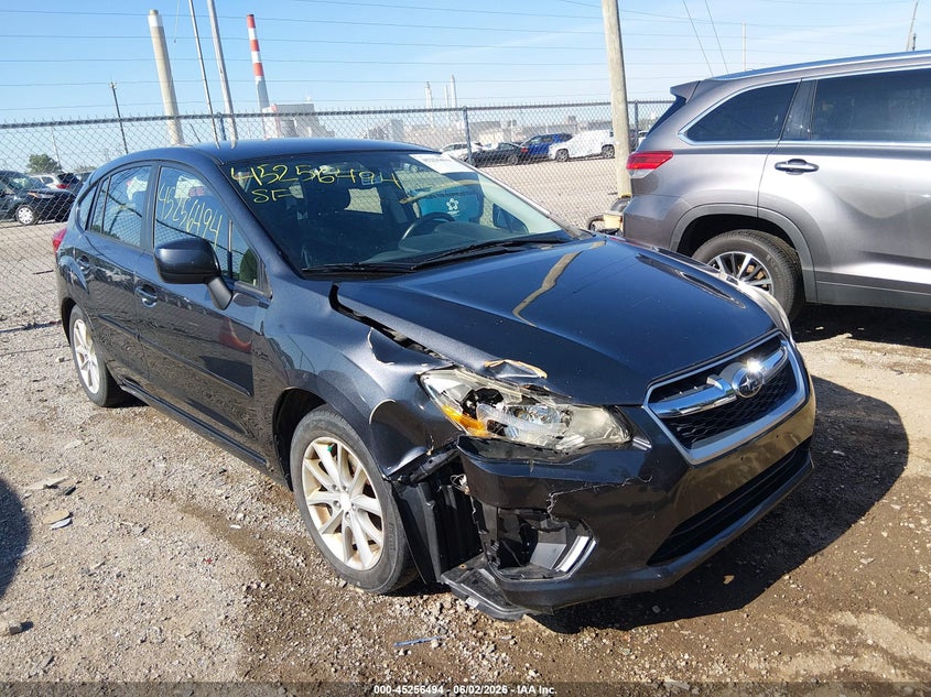 2014 Subaru Impreza VIN JF1GPAC64E8309436 IAAI salvage auction — RIGHT FRONT, Clear (Indiana), sold $725 on 2026-07-22 (photo 6)
