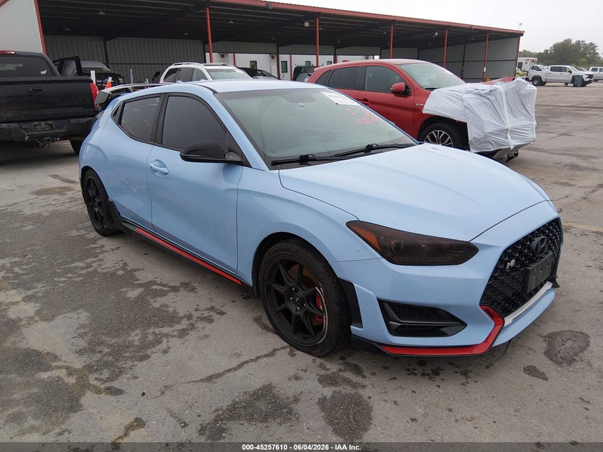 2019 Hyundai Veloster VIN KMHT36AH7KU001536 IAAI salvage auction — REAR END, Salvage Title, sold $25 on 2026-07-30 (photo 1)