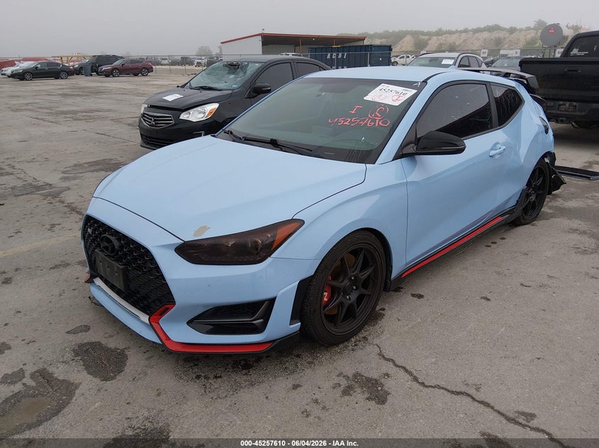 2019 Hyundai Veloster VIN KMHT36AH7KU001536 IAAI salvage auction — REAR END, Salvage Title, sold $25 on 2026-07-30 (photo 2)