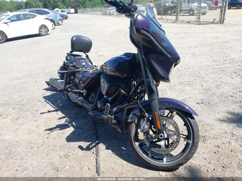 2025 Harley-davidson Street glide VIN 1HD1KB719SB604984 IAAI salvage auction — ALL OVER, Salvage Title, sold $7,700 on 2026-07-06 (photo 1)
