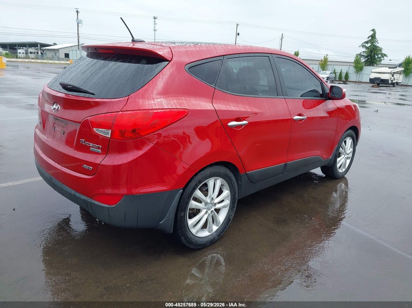 2011 Hyundai Tucson VIN KM8JUCAC7BU203963 IAAI salvage auction — LEFT REAR, Salvage (Oregon), sold $1,200 on 2026-07-07 (photo 4)