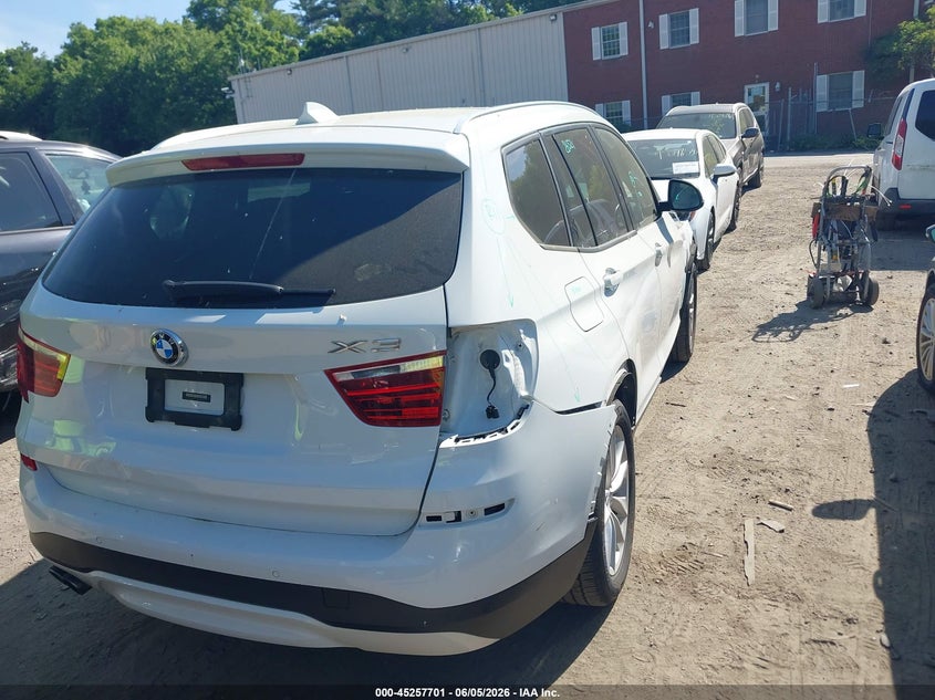 2016 BMW X3 VIN 5UXWX9C55G0D94981 IAAI salvage auction — RIGHT FRONT, Salvage (Massachusetts), sold $2,150 on 2026-07-07 (photo 4)