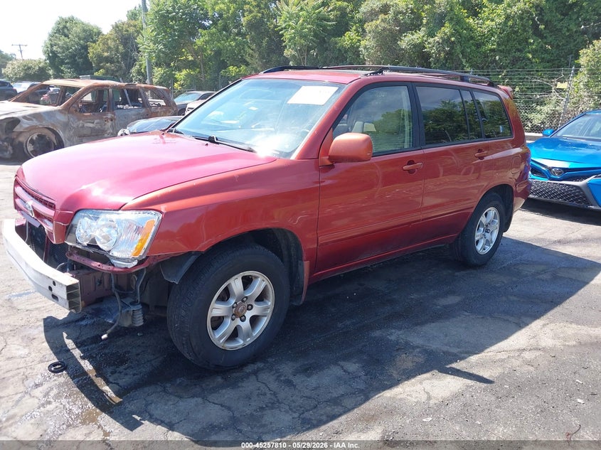 2001 Toyota Highlander VIN JTEGF21A510022489 IAAI salvage auction — FRONT END, Salvage (North Carolina), sold $1,050 on 2026-07-09 (photo 2)