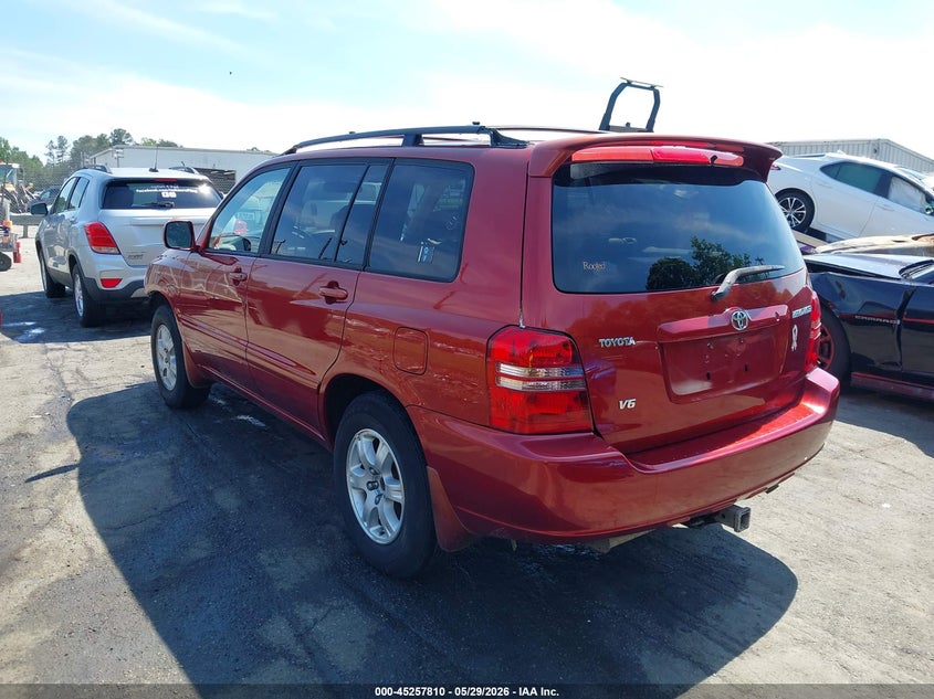 2001 Toyota Highlander VIN JTEGF21A510022489 IAAI salvage auction — FRONT END, Salvage (North Carolina), sold $1,050 on 2026-07-09 (photo 3)