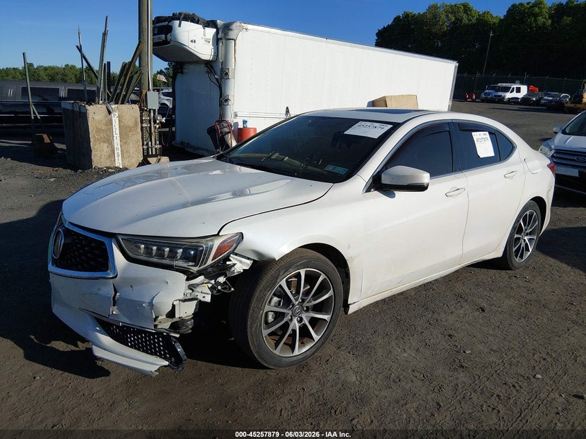 2019 Acura Tlx VIN 19UUB3F35KA007281 IAAI salvage auction — LEFT FRONT, Salvage Title, sold $3,150 on 2026-07-09 (photo 2)