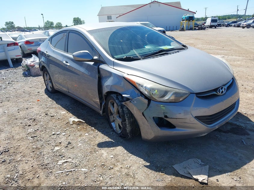 2013 Hyundai Elantra VIN KMHDH4AE2DU659459 IAAI salvage auction — RIGHT FRONT, Salvage Title, sold $500 on 2026-07-29 (photo 1)