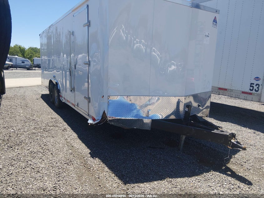 2022 Haul-a-fame 26' enclosed trailer VIN 7P6500L26N1004817 IAAI salvage auction — Unknown, Salvage (Illinois), sold $2,500 on 2026-07-14 (photo 1)